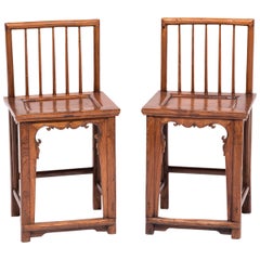 Antique Pair of Chinese Spindleback Chairs, c. 1900