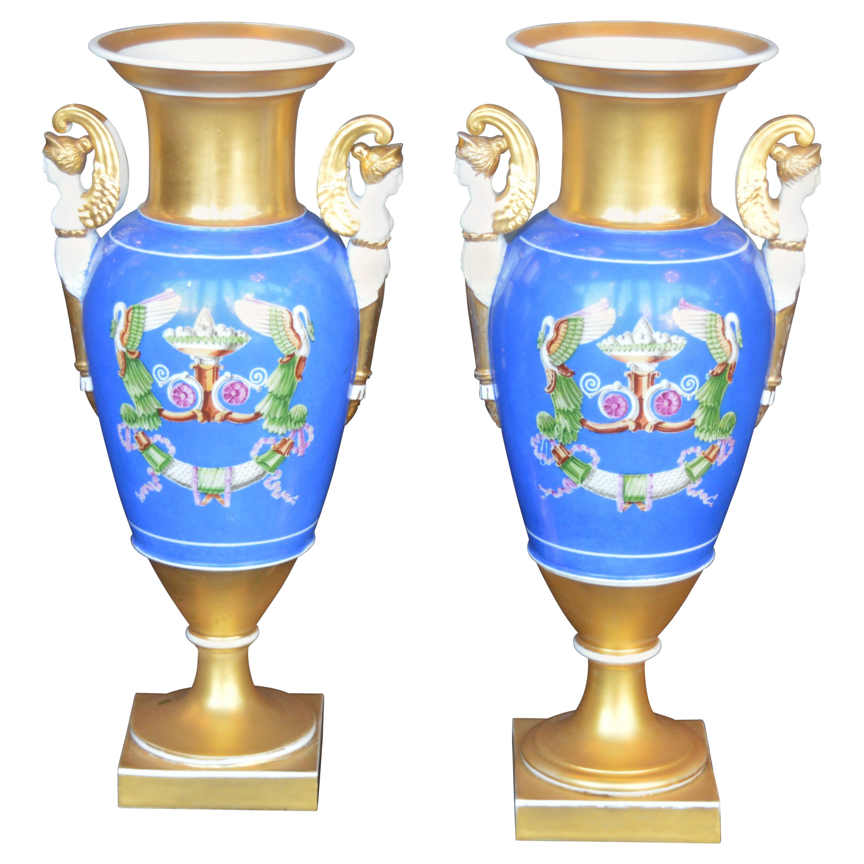 Pair of Porcelain Vases For Sale