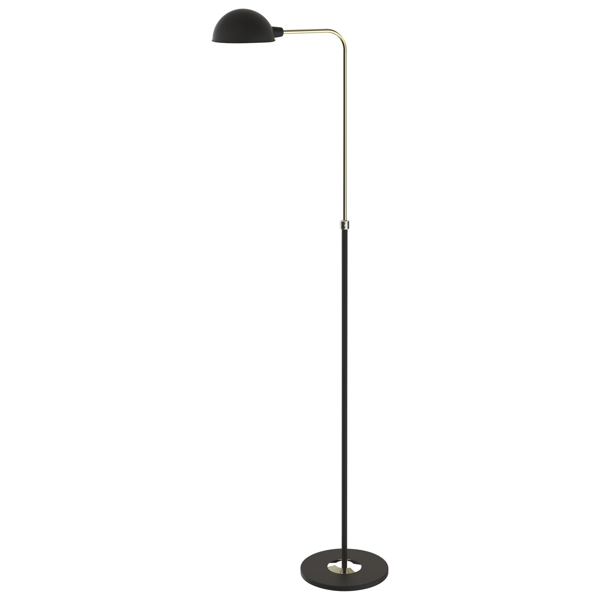 Herbie Floor Lamp in Black and Gold For Sale