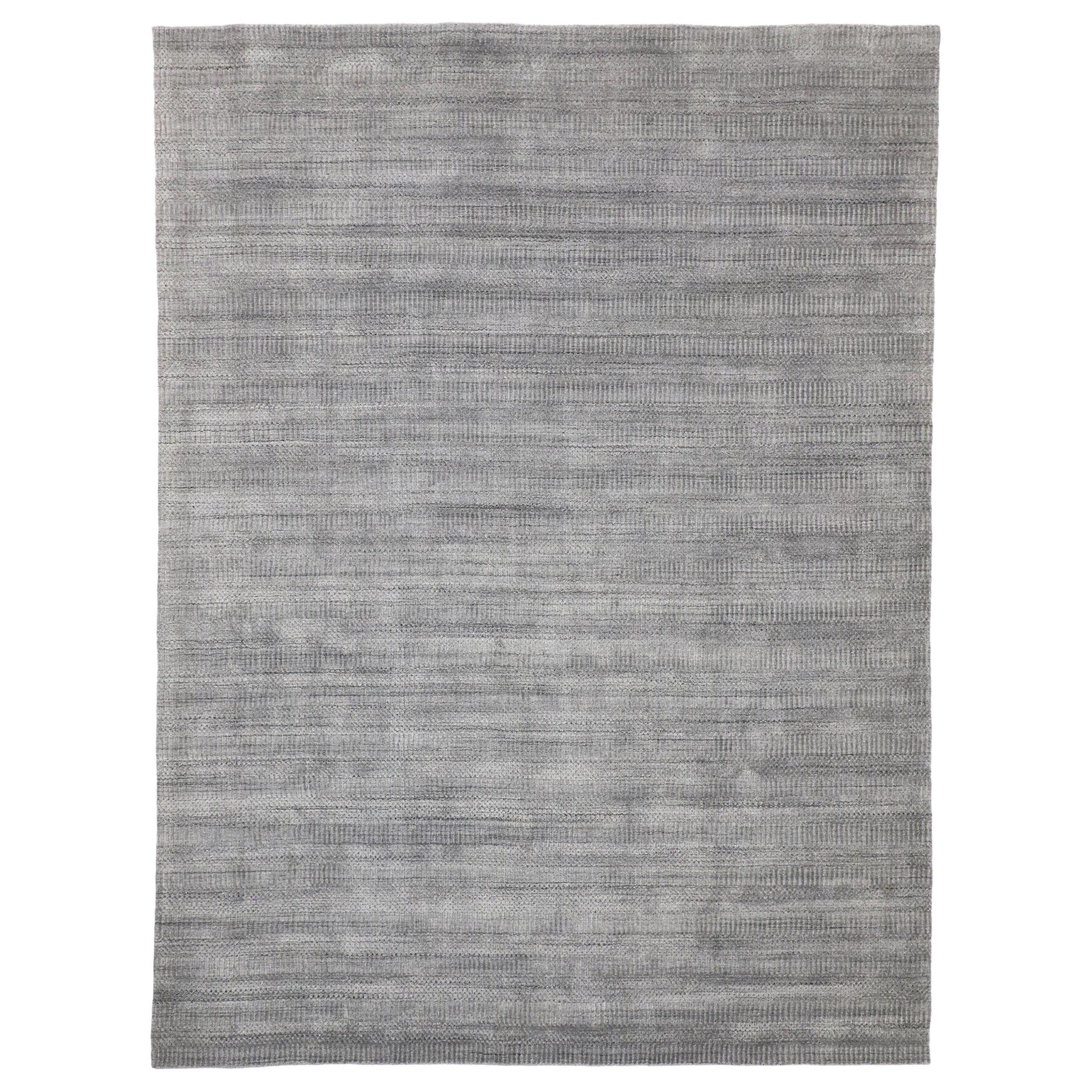 Transitional Nordic Gray Area Rug with Modern Scandinavian Style