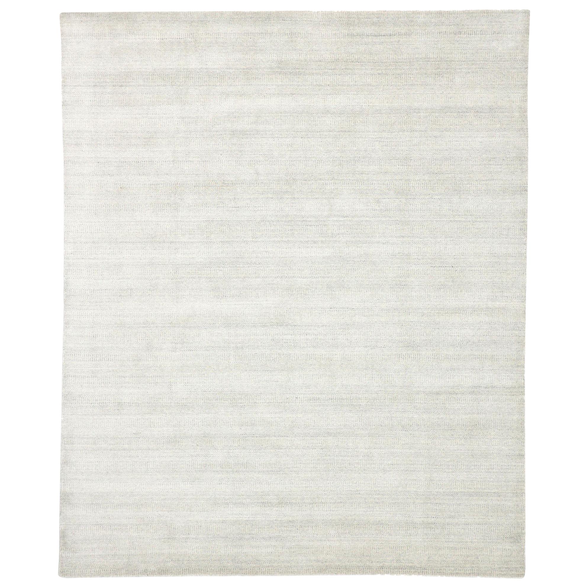 New Transitional Light Gray Area Rug with Scandinavian Modern Nordic Style