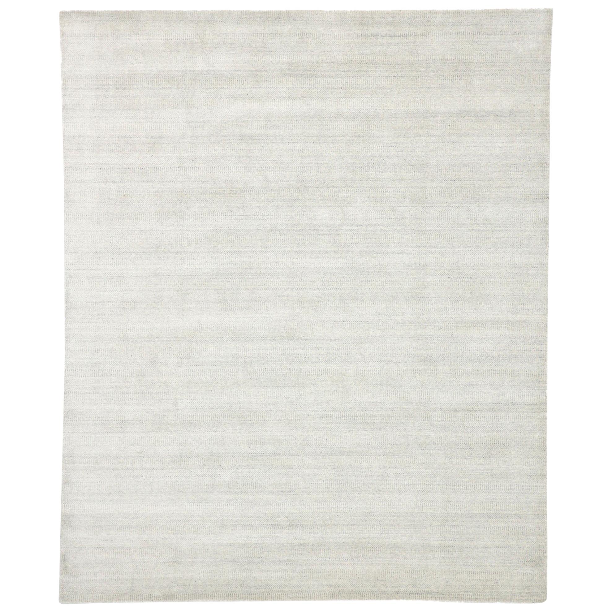 New Transitional Light Gray Area Rug with Scandinavian Modern Nordic