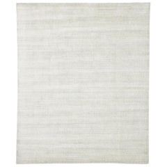 New Transitional Light Gray Area Rug with Scandinavian Modern Nordic Style