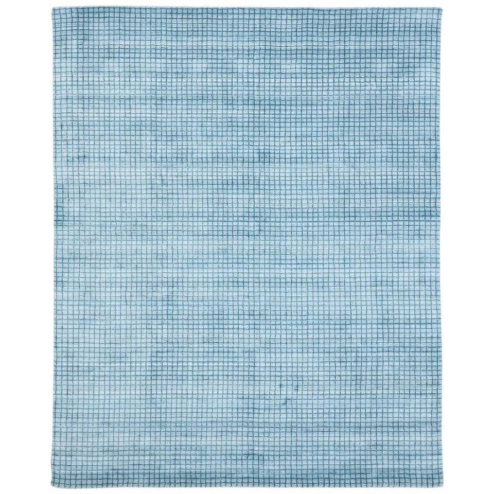 Contemporary Beach Style Area Rug with Grid Pattern and Coastal Living ...