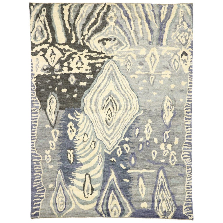 New Contemporary Moroccan Style Area Rug After Georgia O Keeffe