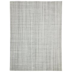 Transitional Gray Area Rug with Swedish Gustavian Style, Texture Area Rug