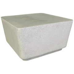Cast Resin 'Block' Cocktail Table, White Stone Finish by Zachary A. Design
