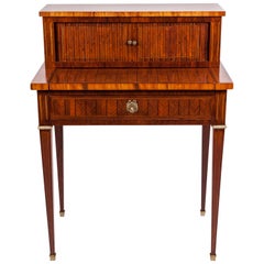 19th Century Louis XVI Rosewood Herringbone Inlays Bureau de Dame