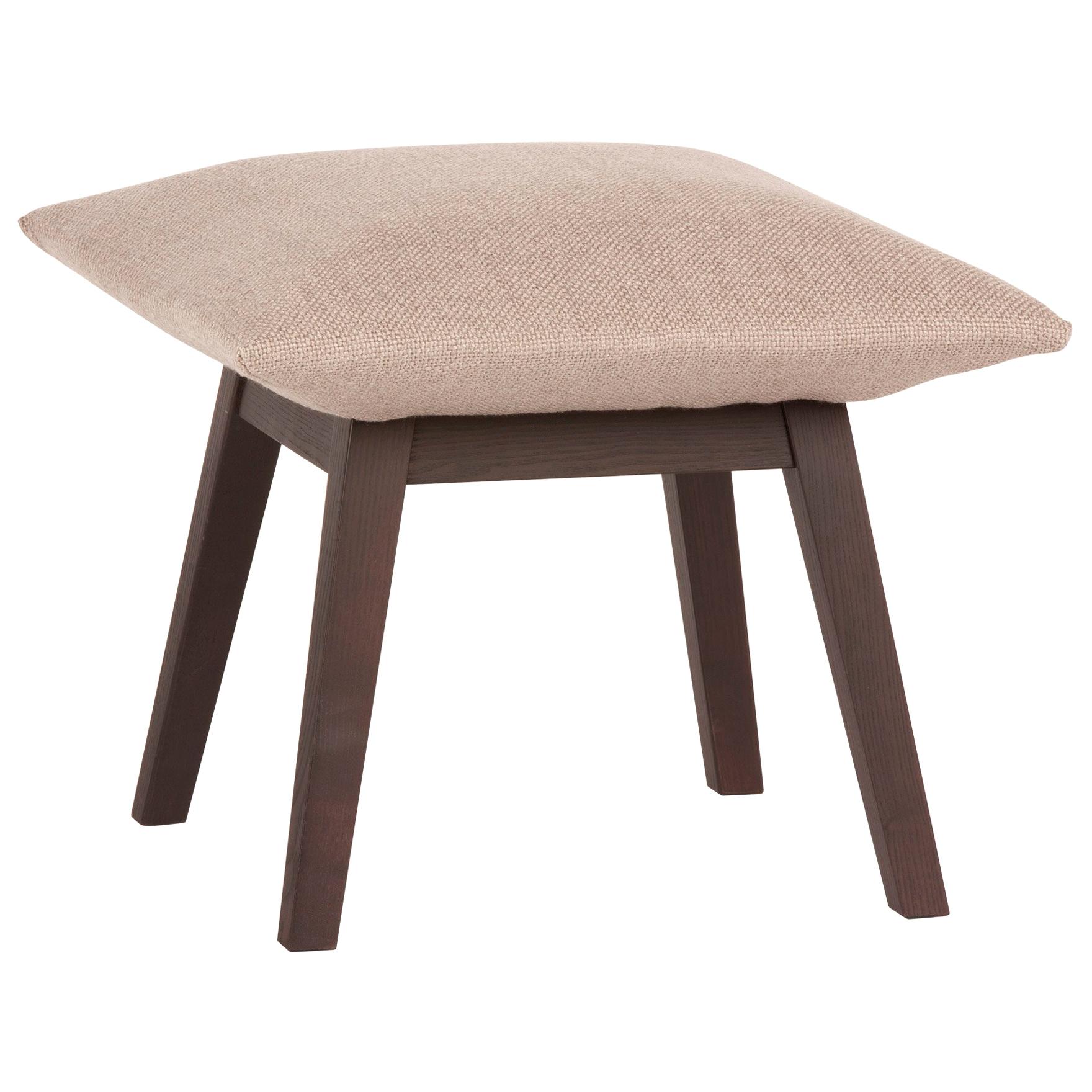 'NINA' Scandinavian Style Low Stool in Pastel Color with Solid Wood Structure For Sale