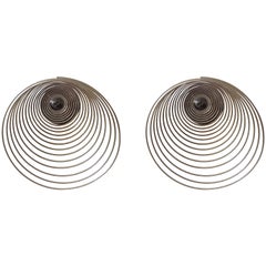 Wandleuchten „Spirali“ von Angelo Mangiarotti für Kerzen, Italien, 1974