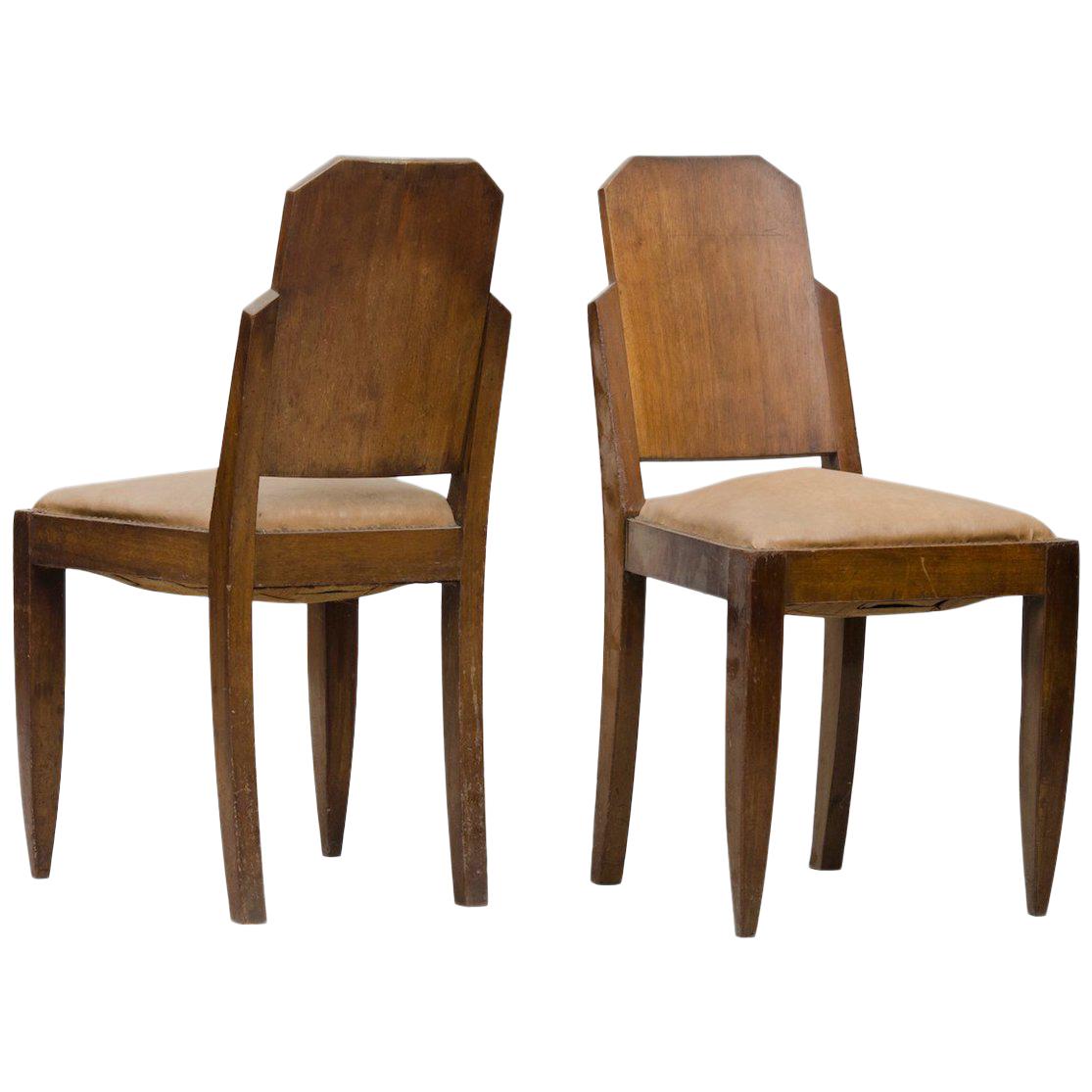 Art Deco Dining Chairs Set of Four