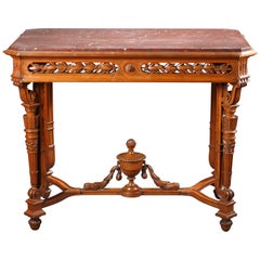 Rare Center Table Attributed to A.E. Beurdeley, France, Circa 1880
