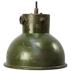 Green Metal Vintage Industrial Pendant Light