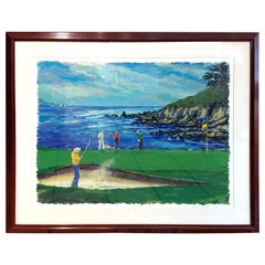 Steve Bloom '18th at Pebble Beach' Golf Game Signed Serigraph