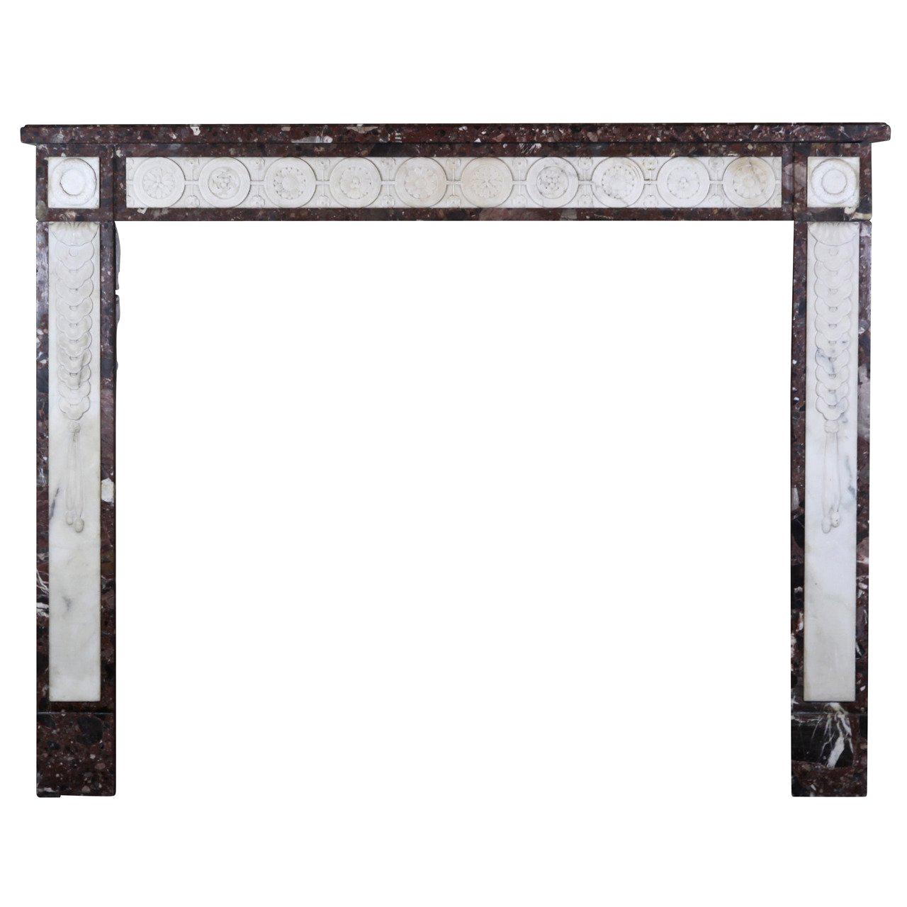 18th Century Directoire Period Fine French Antique Fireplace Mantel For Sale