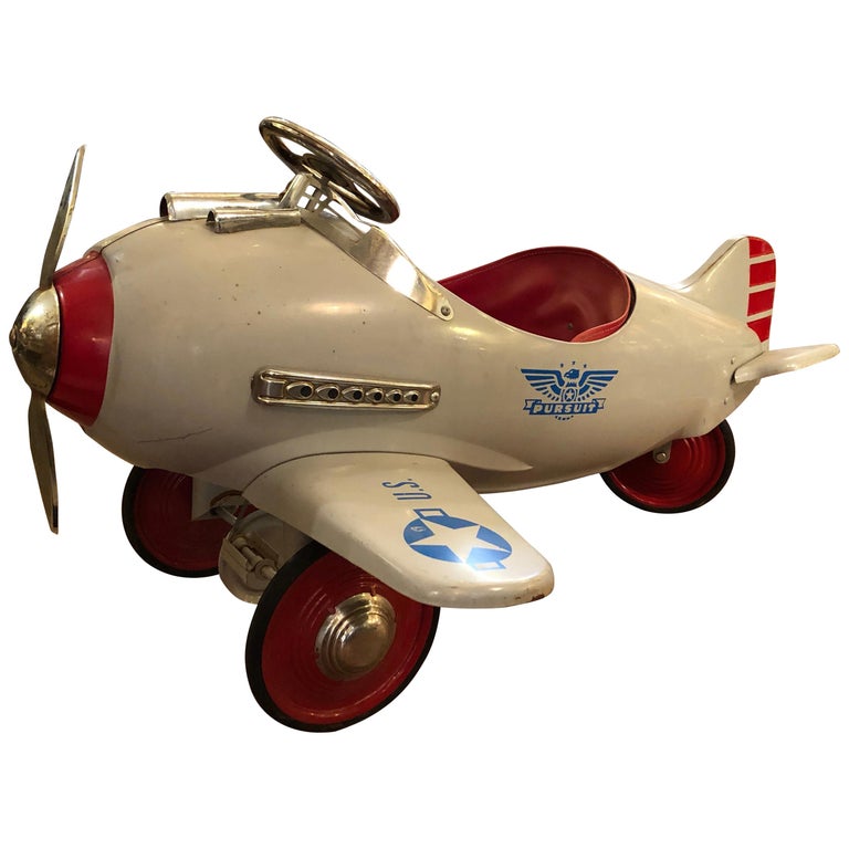 Fantastic Vintage Pursuit Children S Toy Pedal Airplane Car At 1stdibs