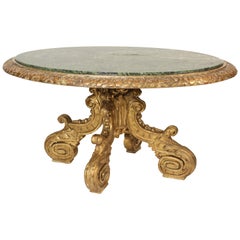 Antique Louis XIV Style Giltwood Marble-Top Center Table