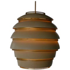 Retro Alvar Aalto First Production Large Beehive Light , Stamped by Maker, 1950s