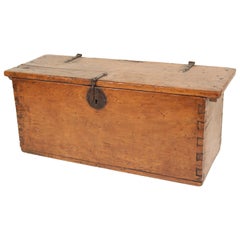 Rustic Antique Trunk with Iron Hardware