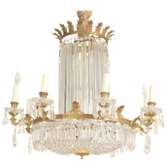 Napoleon III Style Bronze and Crystal Chandelier