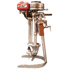 Estate American Evinrude 'Elto Pal' Outboard Motor on Custom Stand, circa 1940s