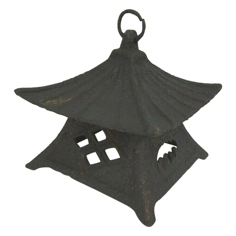 Japanese Large Antique Tea House Lantern and Wind Chime, Fine Details 150 Years