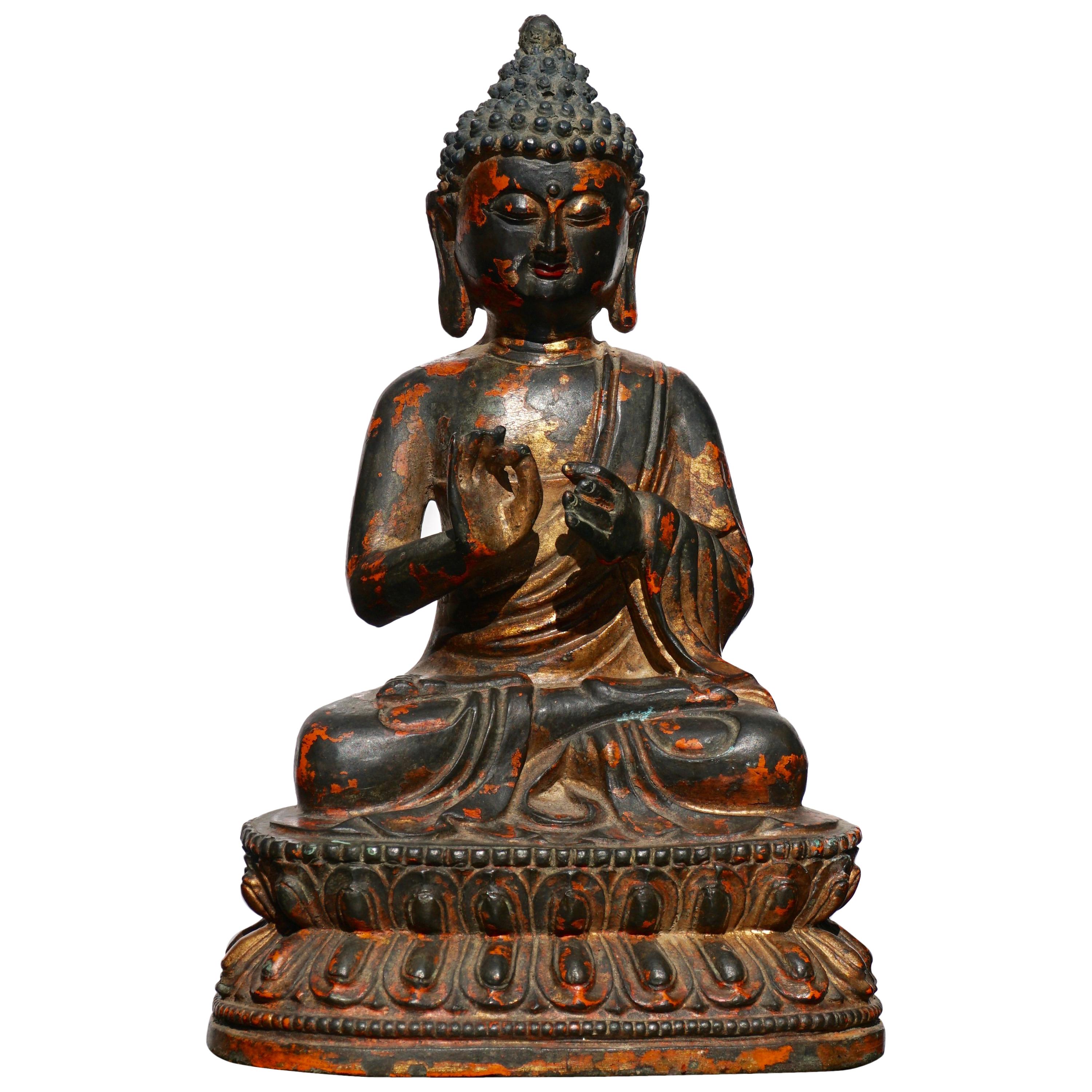 18th Century Shakyamuni Bronze Buddha Statue