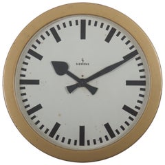 Vintage Siemens Halske Factory, Workshop or Train Station Clock