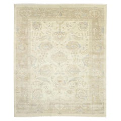 New Contemporary Oushak Area Rug with Relaxed Coastal Cottage Style