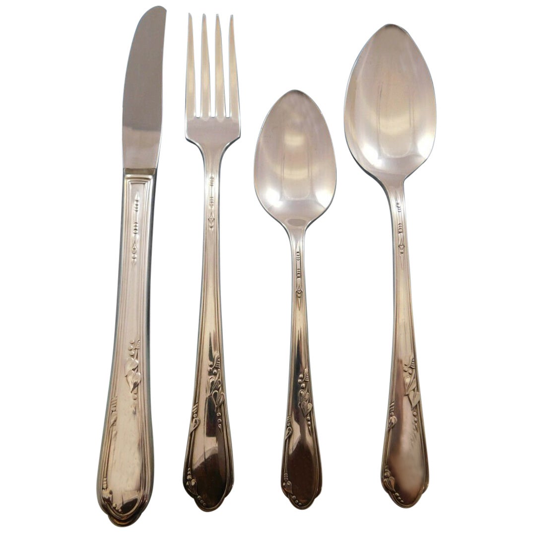 Memory AKA Hiawatha by Rogers Silver Plate Flatware Set for 8 Service