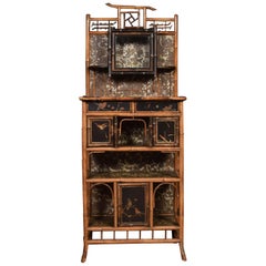 19th Century Aesthetic Bamboo Cabinet
