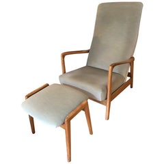 Gio Ponti for Cassina Lounge Chair and Stool No. 829