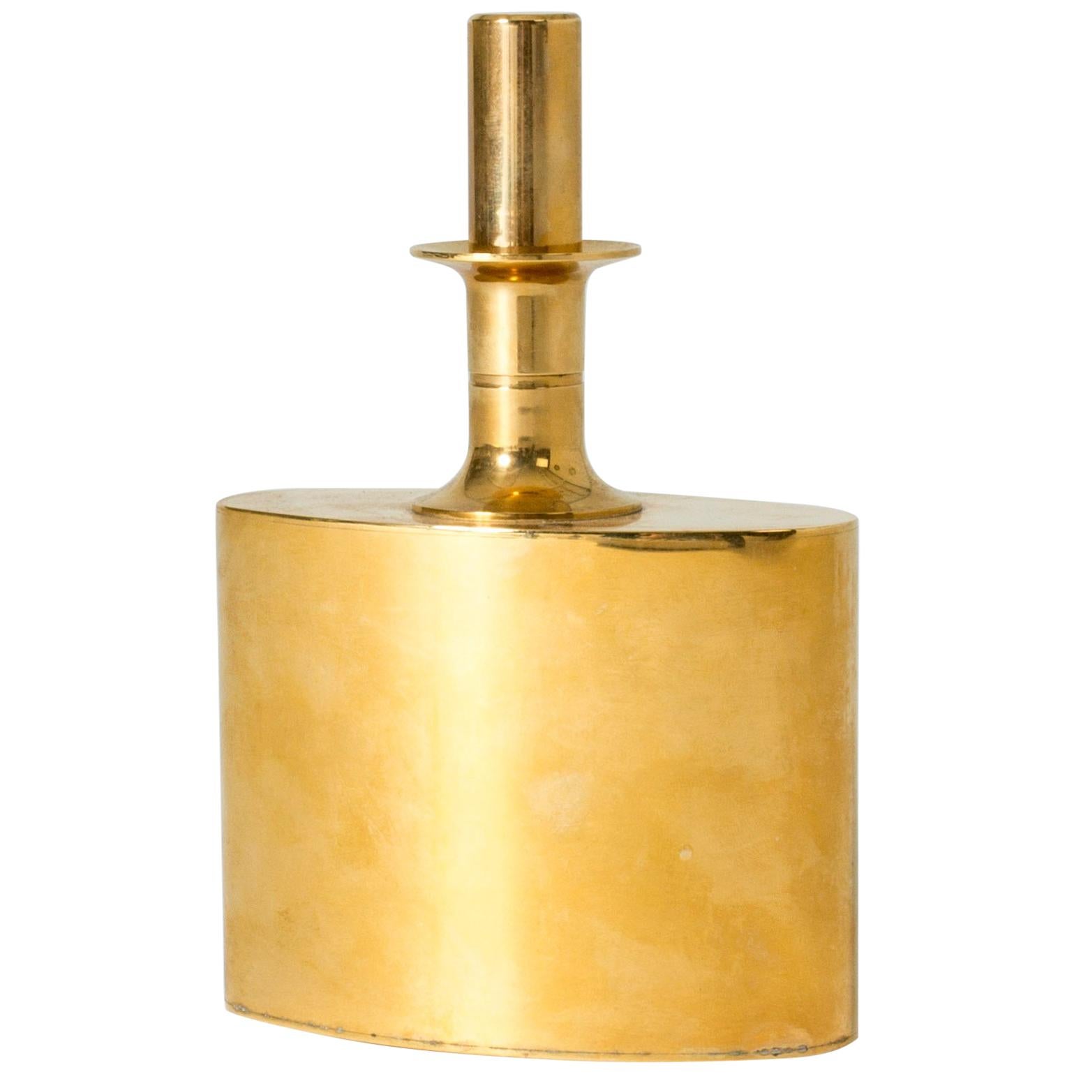 Gilded Brass Flask by Pierre Forssell for Skultuna