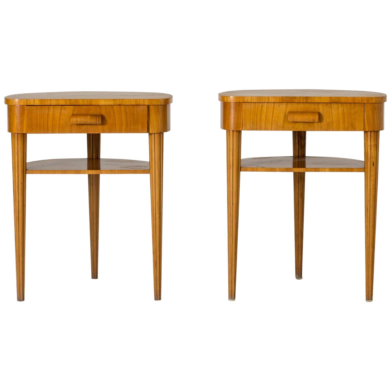 Pair of Elmwood Side Tables from Bodafors