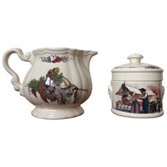 Obernai Frankreich Sarreguemines Lorrain Milch und Zucker Gewürz JAR, um 1950