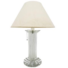Baccarat Table Lamp French Monumental Crystal Column Hollywood Regency C20