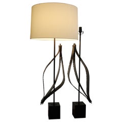 Pair of Brutalist Lamps by the Laurel Lamp Co.