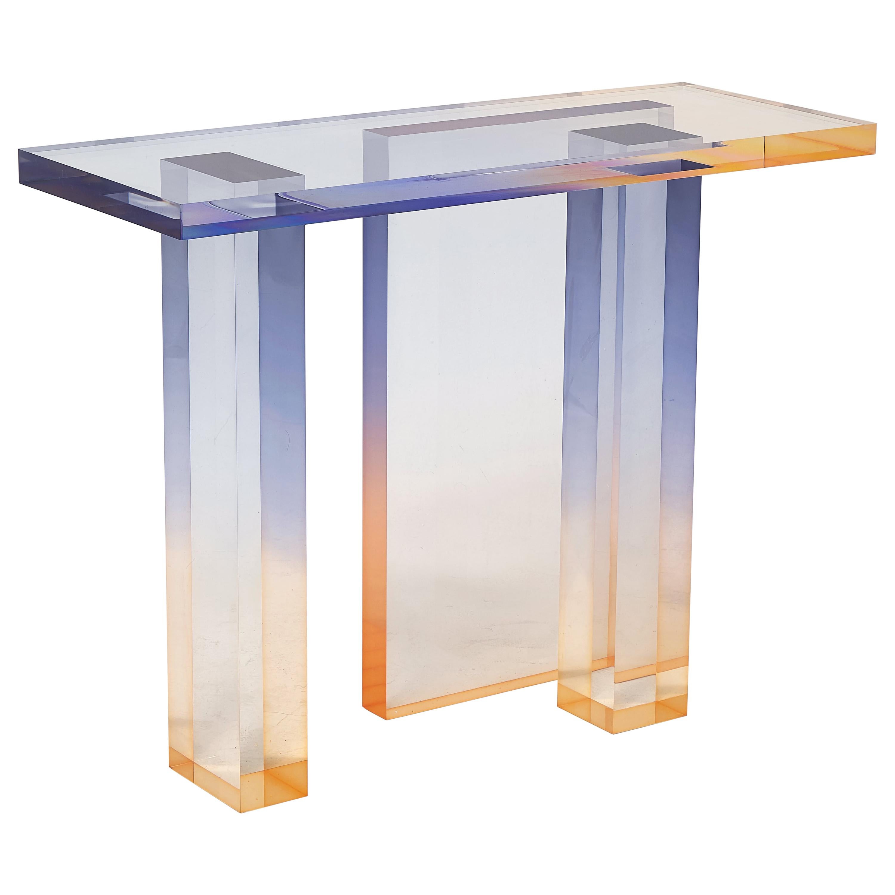 Crystal Series Console Table 04 in Acrylic, New York For Sale
