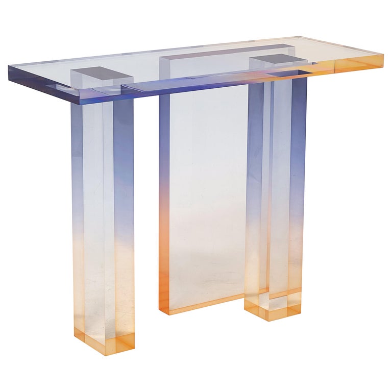 Crystal Series Console Table 04 In, Acrylic Glass Console Table