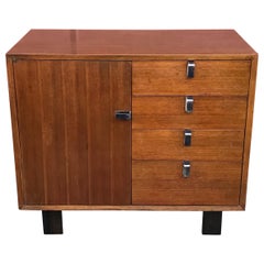 Mid Century George Nelson Walnut Dresser for Herman Miller Silver Pulls, Rare