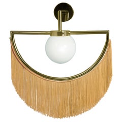 Wink Gold-Plated Wall Lamp with Yellow Fringes, New York