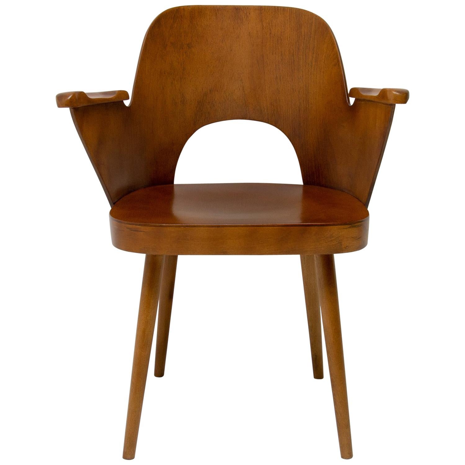 Bent Plywood Desk Armchair by Oswald Haerdtl, 1960s