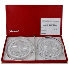 Retro Baccarat Crystal Bottle Coaster Set for Champagne and Wine Magnums or Decanters