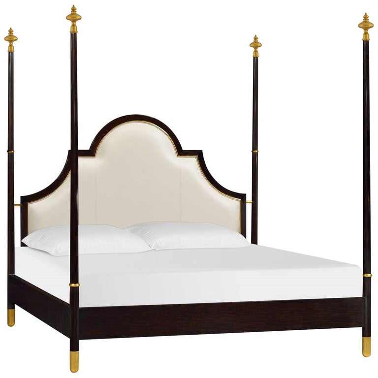 Arabian Nights Bed Featuring Four Posters And Gold Leaf Detailing at