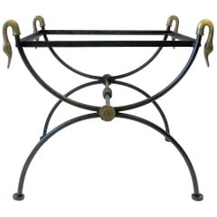 Italian Black and Gold Bench Frame