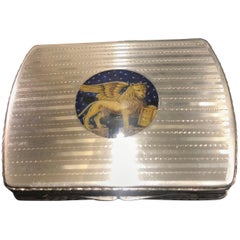 Continental Silver and Enamel Calling Card or Cigarette Case