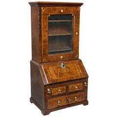 Late Georgian Walnut Miniature Secretary Bookcase