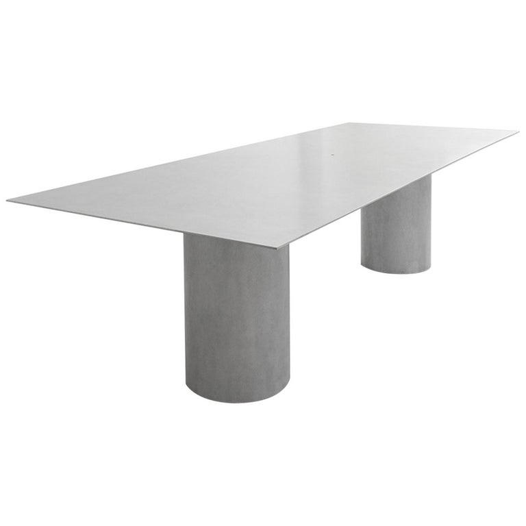 Equilibrium Rectangular Table in Aluminum by Guglielmo Poletti For Sale