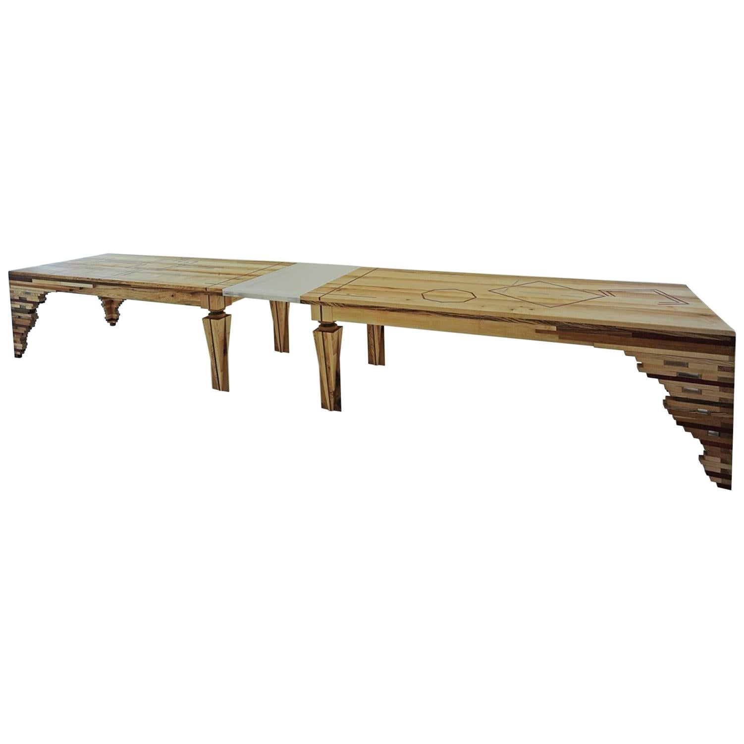 'Lines under the Forest' Big Dining Table by Hillsideout For Sale