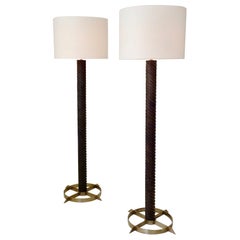 Pair of Impressive Floor Lamps, circa 1950, Italy